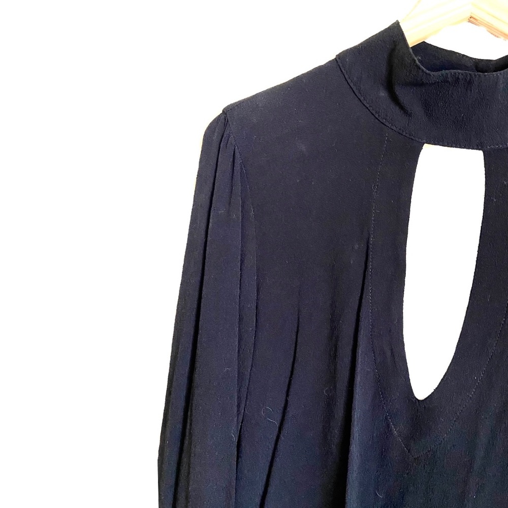 Flynn Skye Leah Black High Neck Long Sleeve Top - Picture 3 of 8